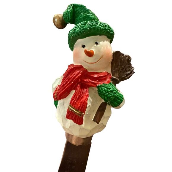 Christmas Cheese Spreaders Set of 4 Snowmen Resin - Picture 6 of 7